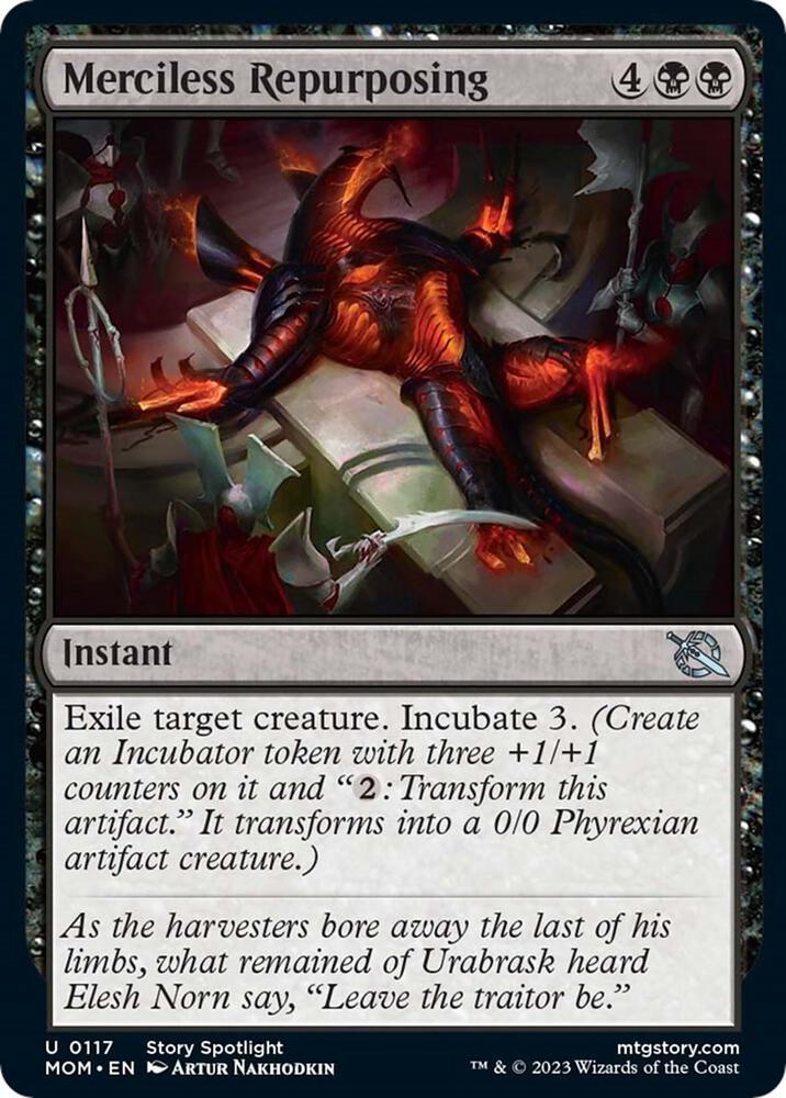 Merciless Repurposing 117 card from March of the Machine