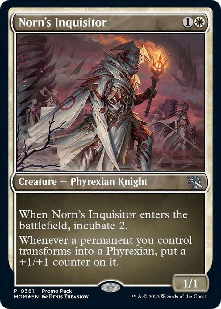 Norn's Inquisitor 381 card from Promo Pack: March of the Machine