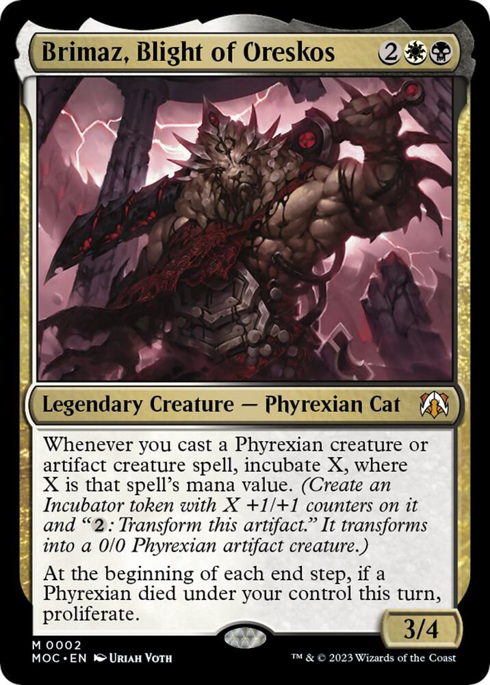 Brimaz, Blight of Oreskos 2 card from Commander: March of the Machine