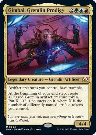 Gimbal, Gremlin Prodigy 3 card from Commander: March of the Machine