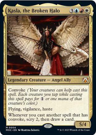 Kasla, the Broken Halo 4 card from Commander: March of the Machine