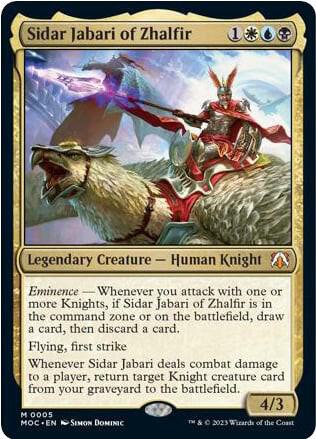 Sidar Jabari of Zhalfir 5 card from Commander: March of the Machine
