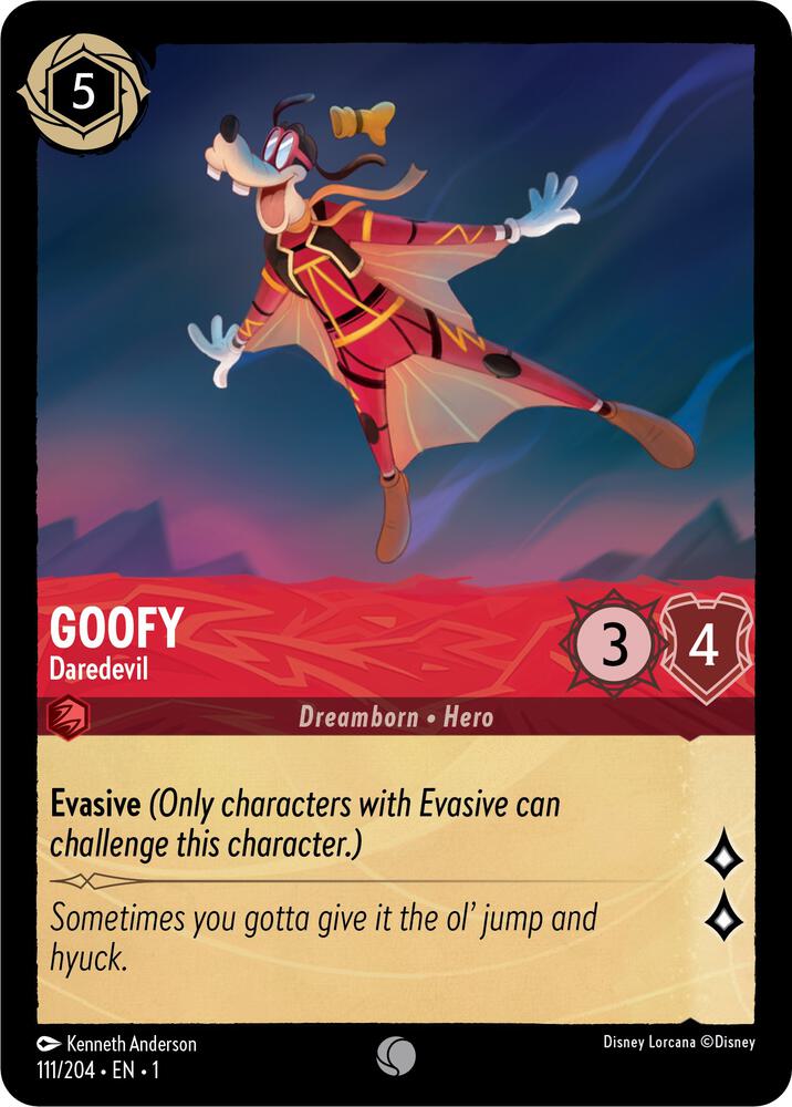 Goofy - Daredevil 111/204 card from The First Chapter