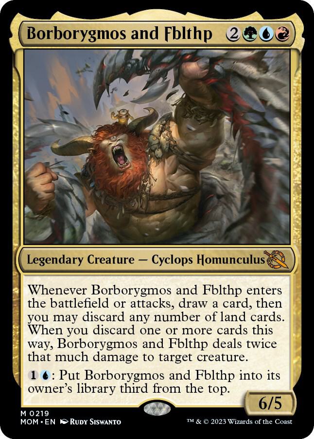 Borborygmos and Fblthp 219 card from March of the Machine