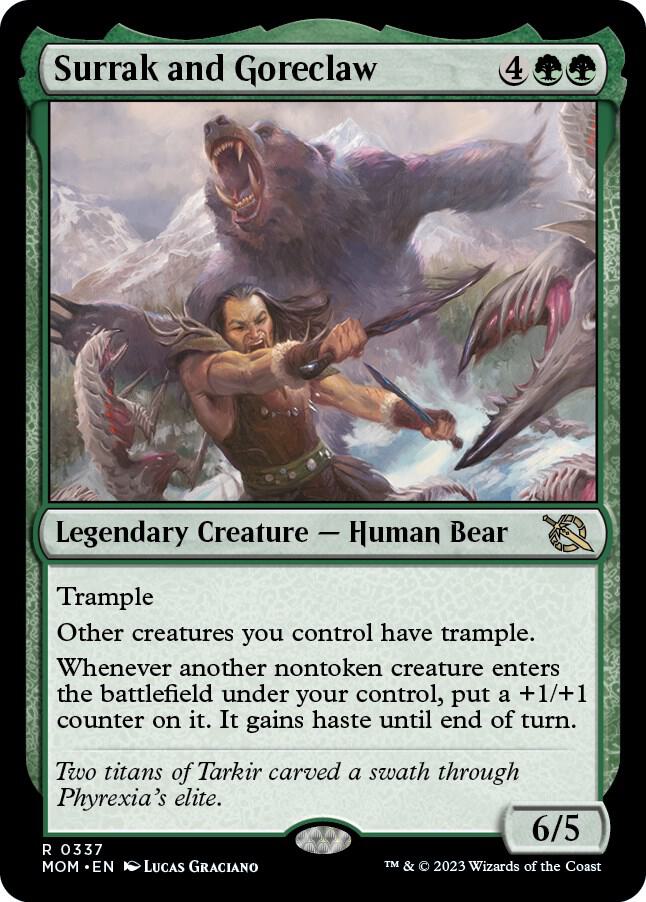 Surrak and Goreclaw 337 card from March of the Machine