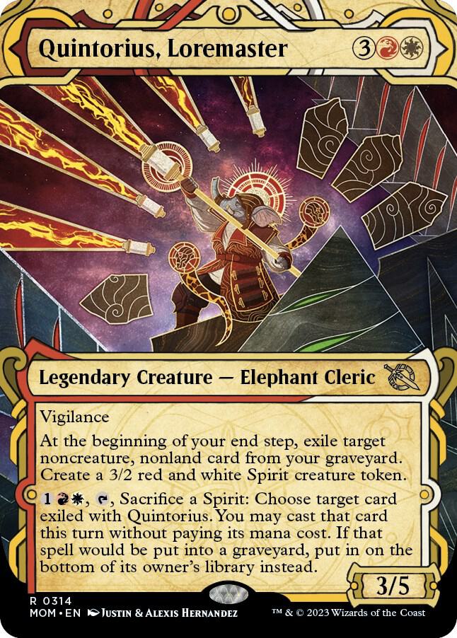 Quintorius, Loremaster (Showcase) 314 card from March of the Machine