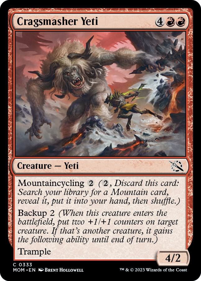 Cragsmasher Yeti 333 card from March of the Machine