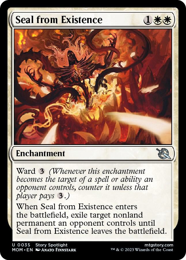 Seal from Existence 35 card from March of the Machine