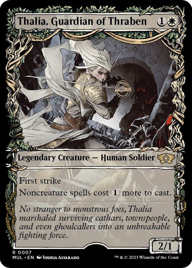 Thalia, Guardian of Thraben 7 card from March of the Machine: Multiverse Legends