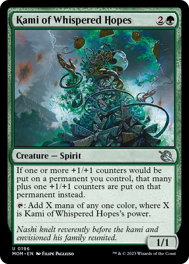 Kami of Whispered Hopes 196 card from March of the Machine