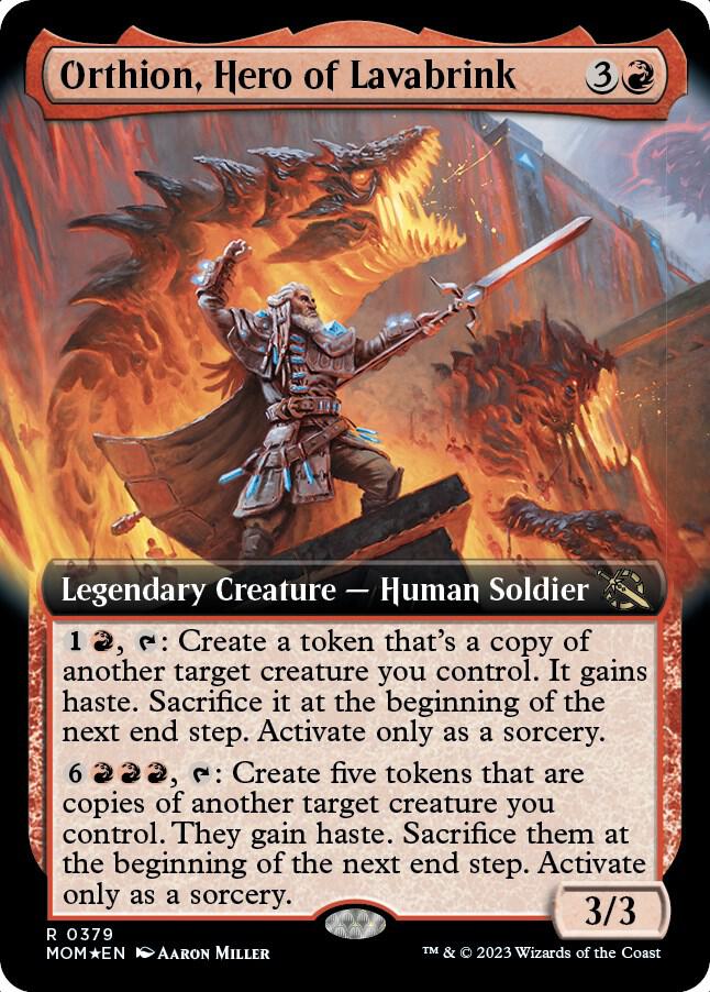 Orthion, Hero of Lavabrink (Extended Art) 379 card from March of the Machine