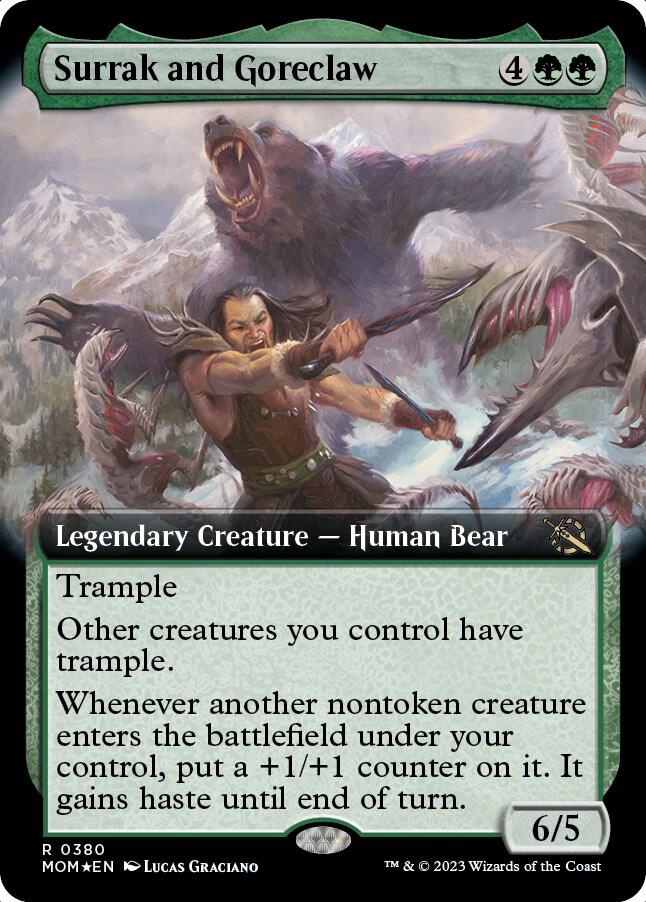 Surrak and Goreclaw (Extended Art) 380 card from March of the Machine