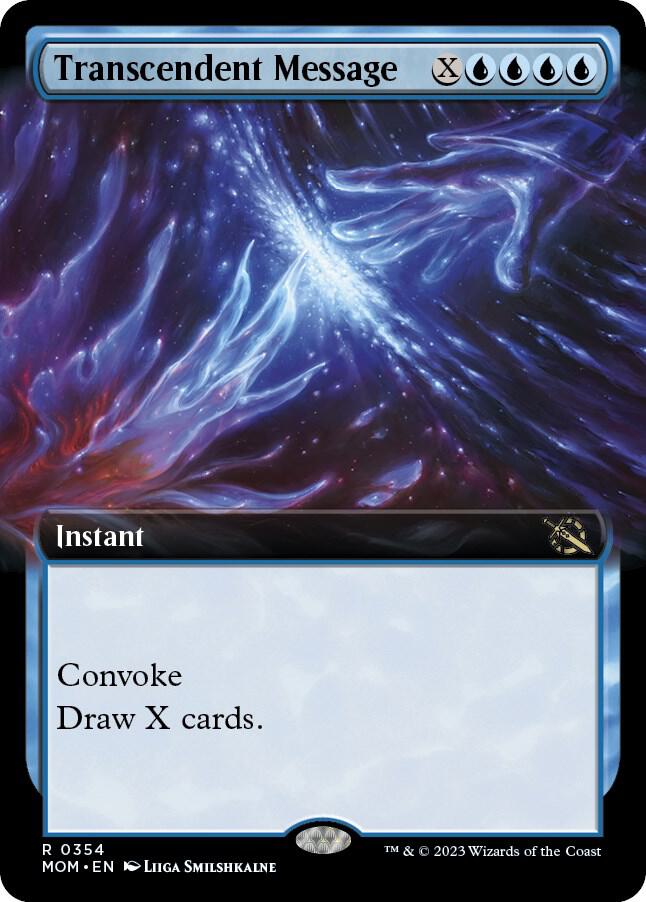 Transcendent Message (Extended Art) 354 card from March of the Machine