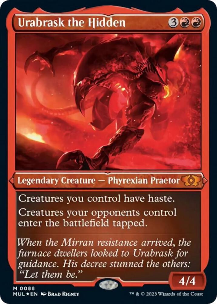 Urabrask the Hidden (Foil Etched) 88 card from March of the Machine: Multiverse Legends
