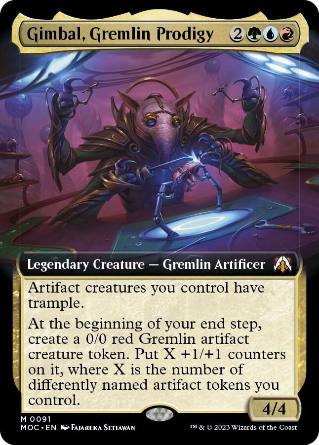 Gimbal, Gremlin Prodigy (Extended Art) 91 card from Commander: March of the Machine
