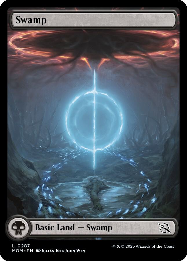 Swamp 287 card from March of the Machine
