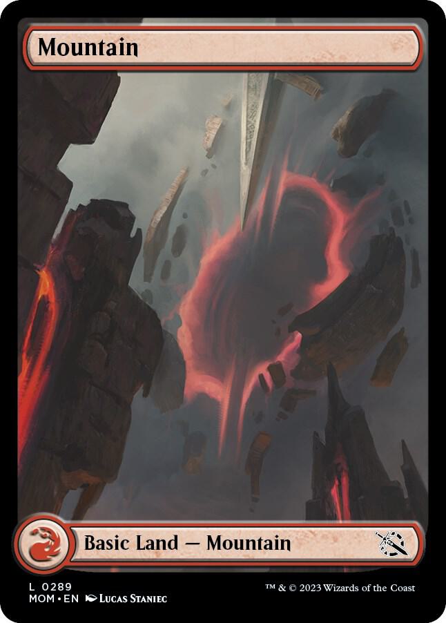 Mountain 289 card from March of the Machine