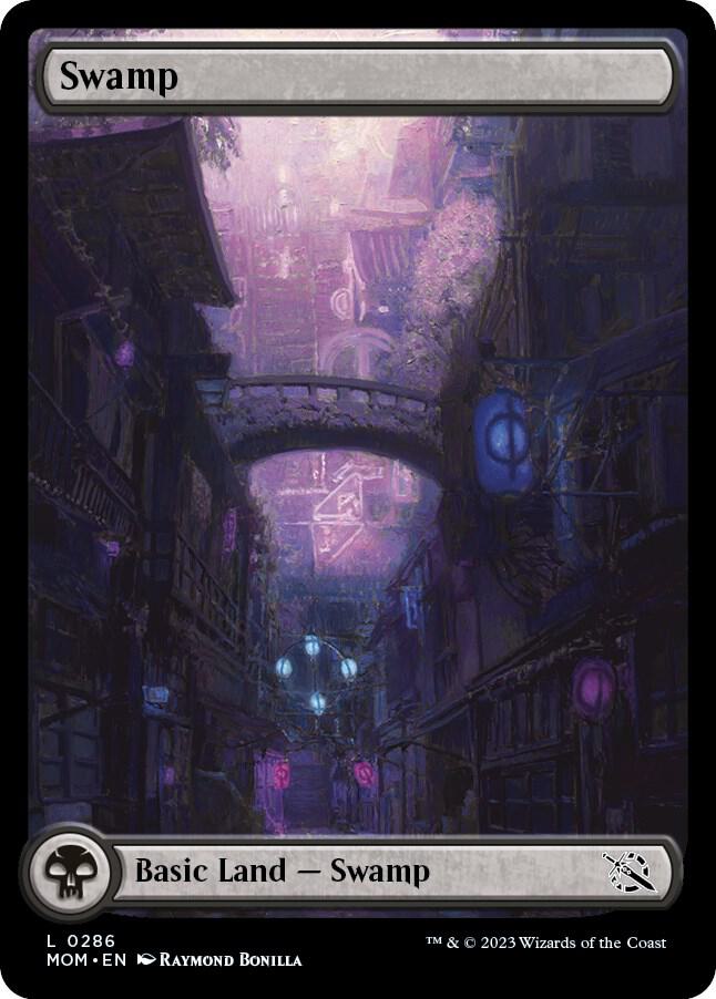Swamp 286 card from March of the Machine