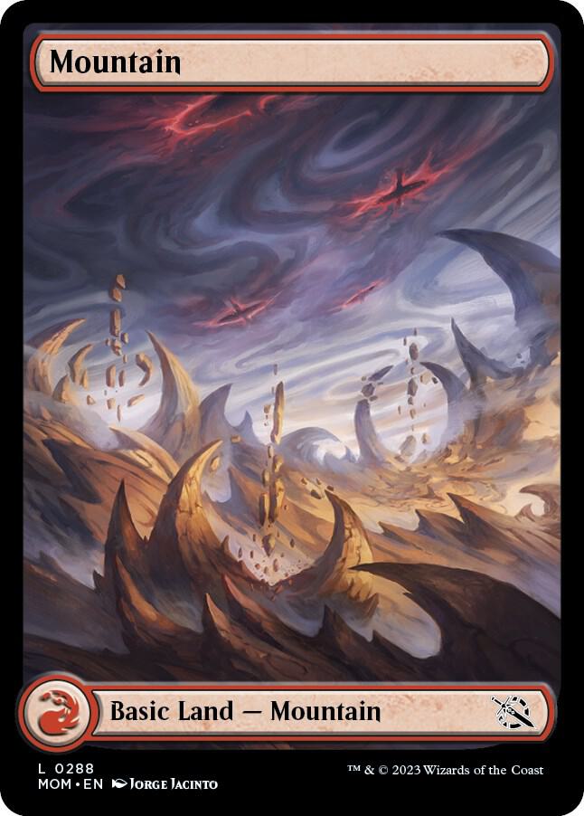 Mountain 288 card from March of the Machine