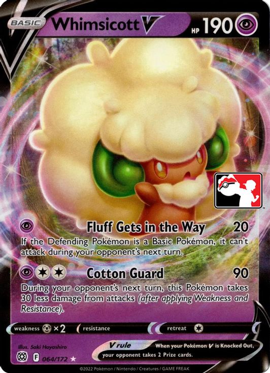 Whimsicott V 064/172 card from Prize Pack Series Cards