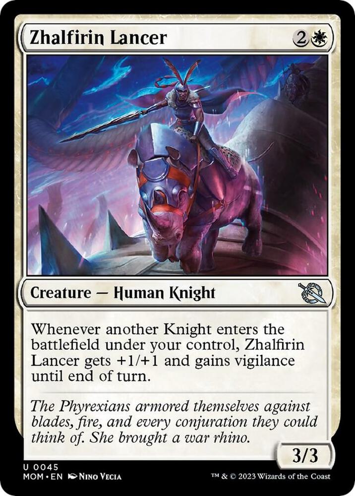 Zhalfirin Lancer 45 card from March of the Machine