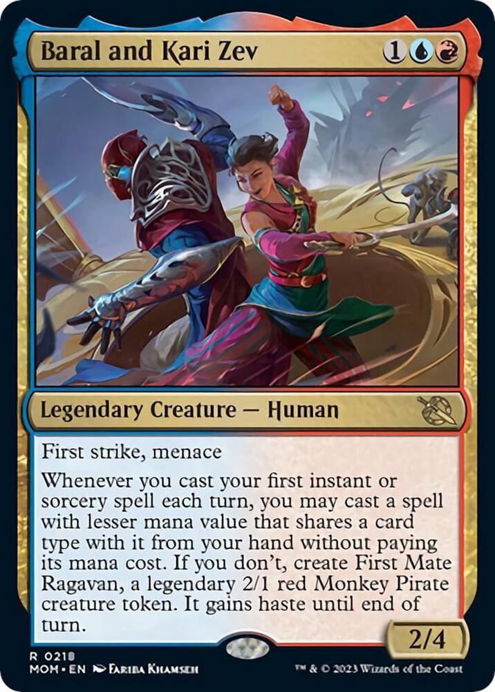 Baral and Kari Zev 218 card from March of the Machine