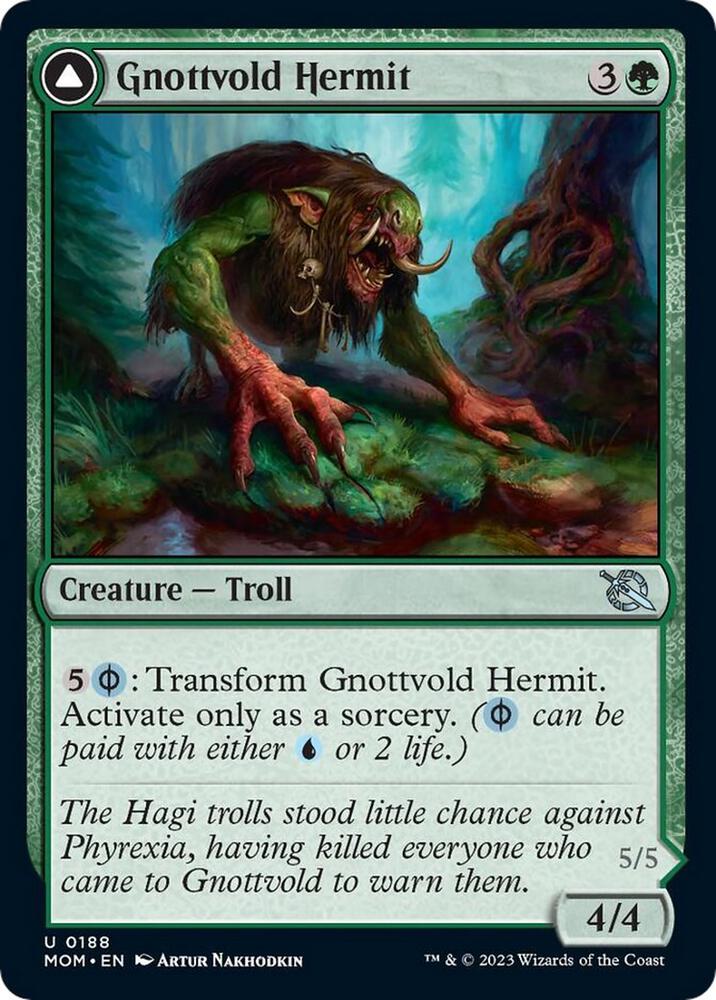 Gnottvold Hermit 188 card from March of the Machine