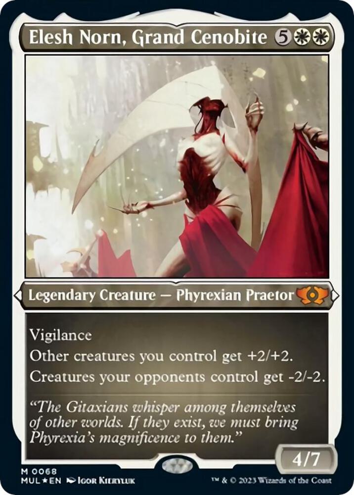 Elesh Norn, Grand Cenobite (Foil Etched) 68 card from March of the Machine: Multiverse Legends