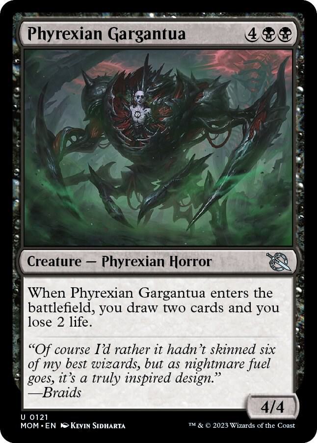 Phyrexian Gargantua 121 card from March of the Machine