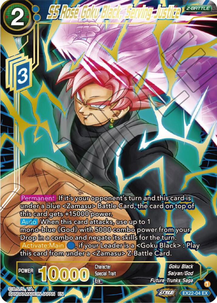 SS Rose Goku Black, Serving Justice (Gold Stamped) EX22-04 card from Expansion Deck Box Set 22: Ultimate Deck 2023