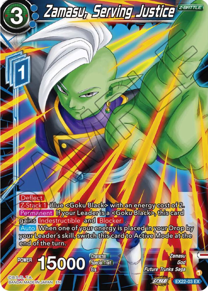 Zamasu, Serving Justice EX22-03 card from Expansion Deck Box Set 22: Ultimate Deck 2023