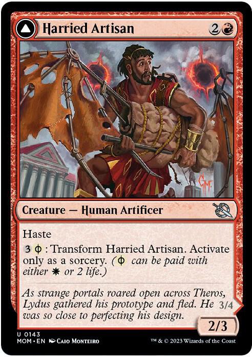 Harried Artisan 143 card from March of the Machine