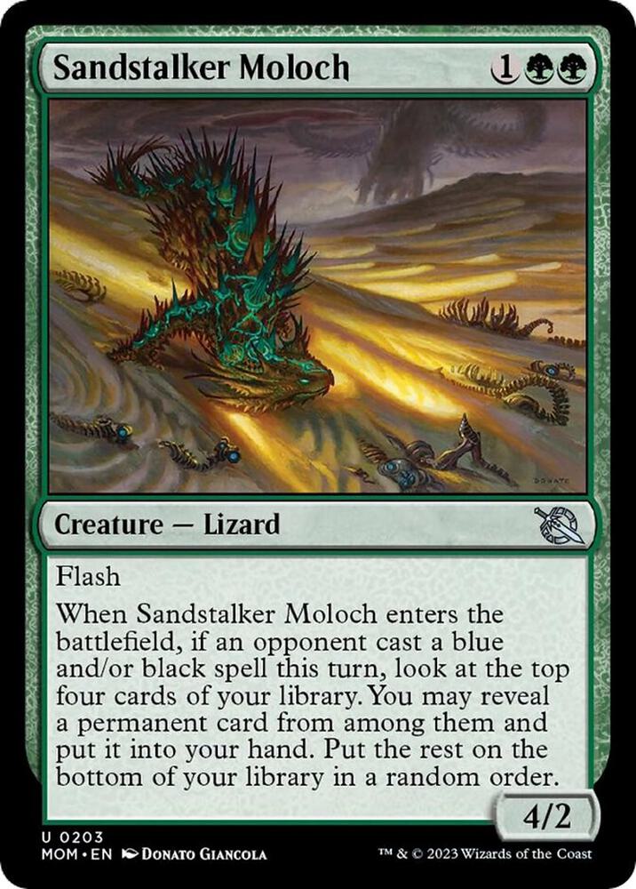 Sandstalker Moloch 203 card from March of the Machine