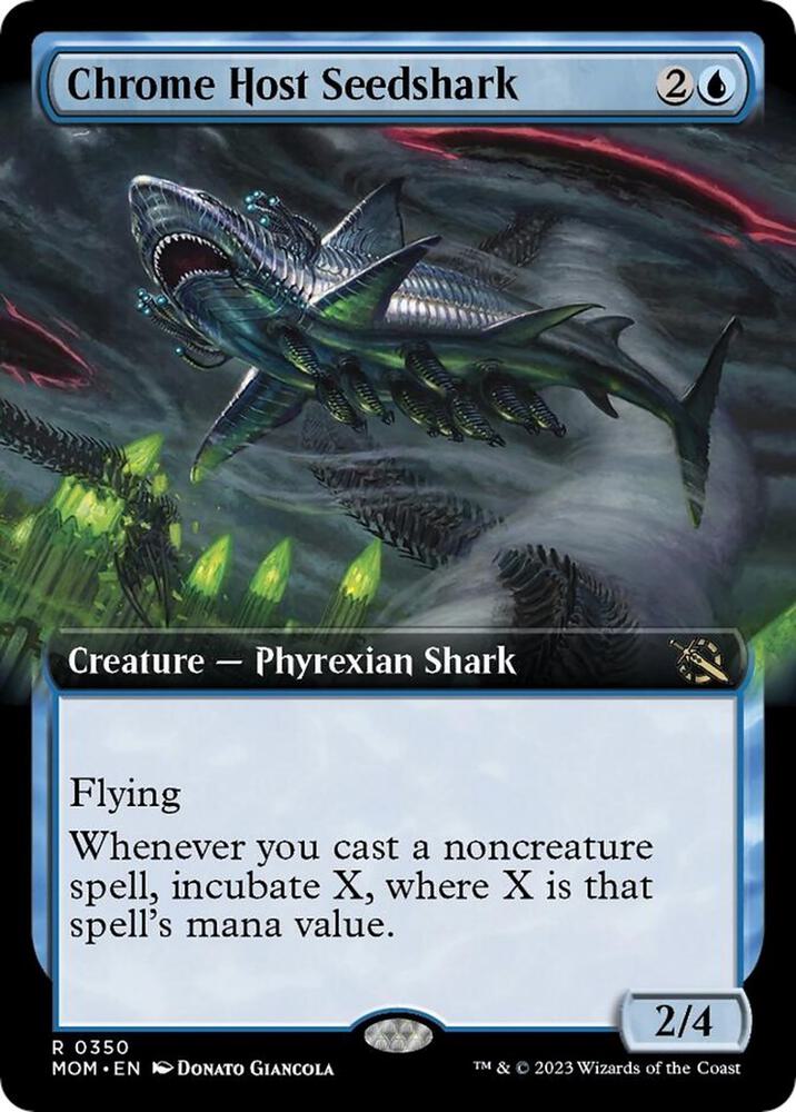 Chrome Host Seedshark (Extended Art) 350 card from March of the Machine