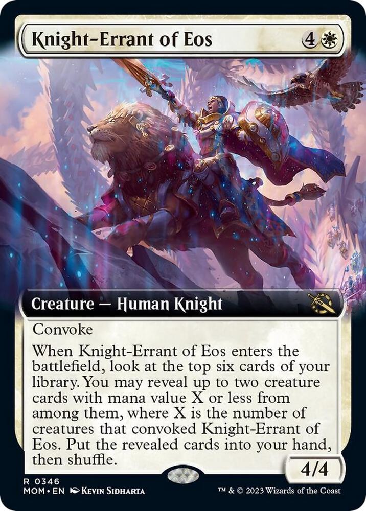 Knight-Errant of Eos (Extended Art) 346 card from March of the Machine
