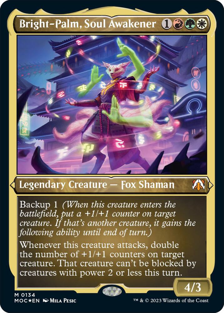 Bright-Palm, Soul Awakener (Display Commander) - Thick Stock 134 card from Commander: March of the Machine