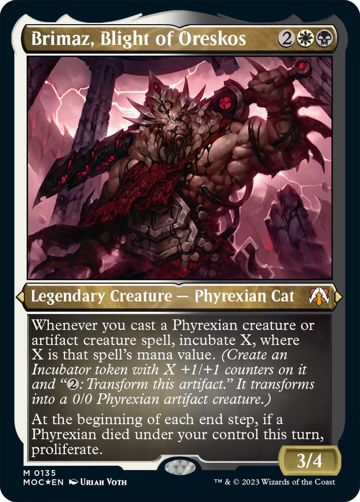Brimaz, Blight of Oreskos (Display Commander) - Thick Stock 135 card from Commander: March of the Machine