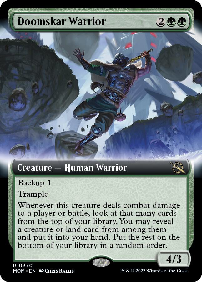 Doomskar Warrior (Extended Art) 370 card from March of the Machine