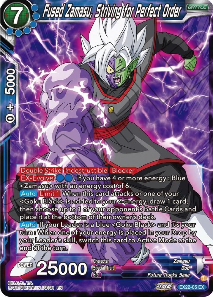 Fused Zamasu, Striving for Perfect Order EX22-05 card from Expansion Deck Box Set 22: Ultimate Deck 2023