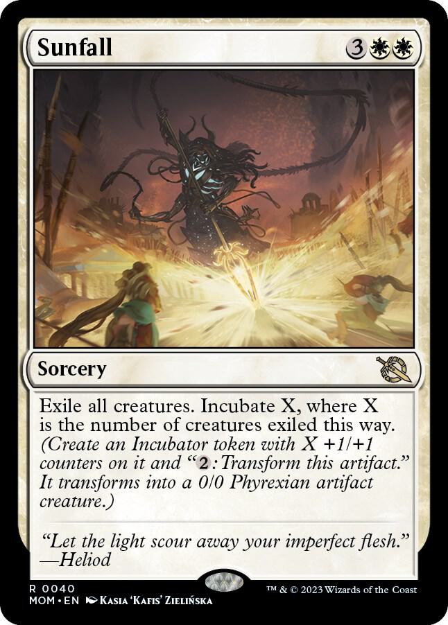Sunfall 40 card from March of the Machine