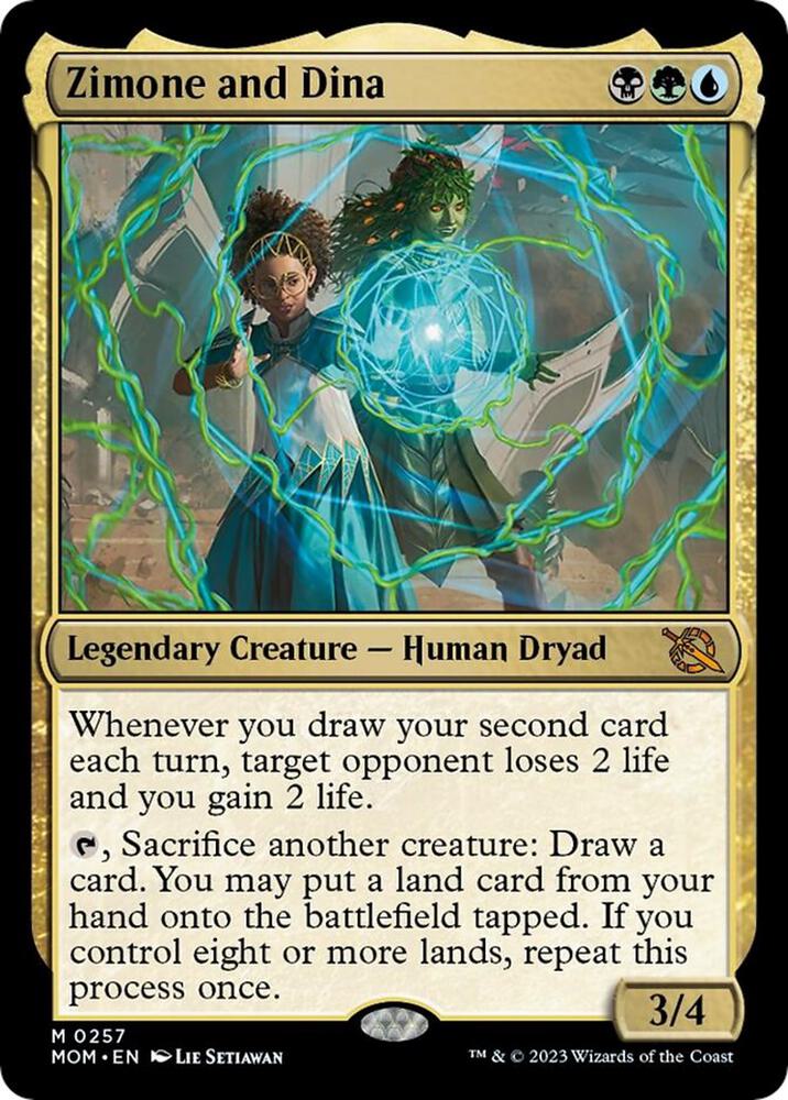 Zimone and Dina 257 card from March of the Machine