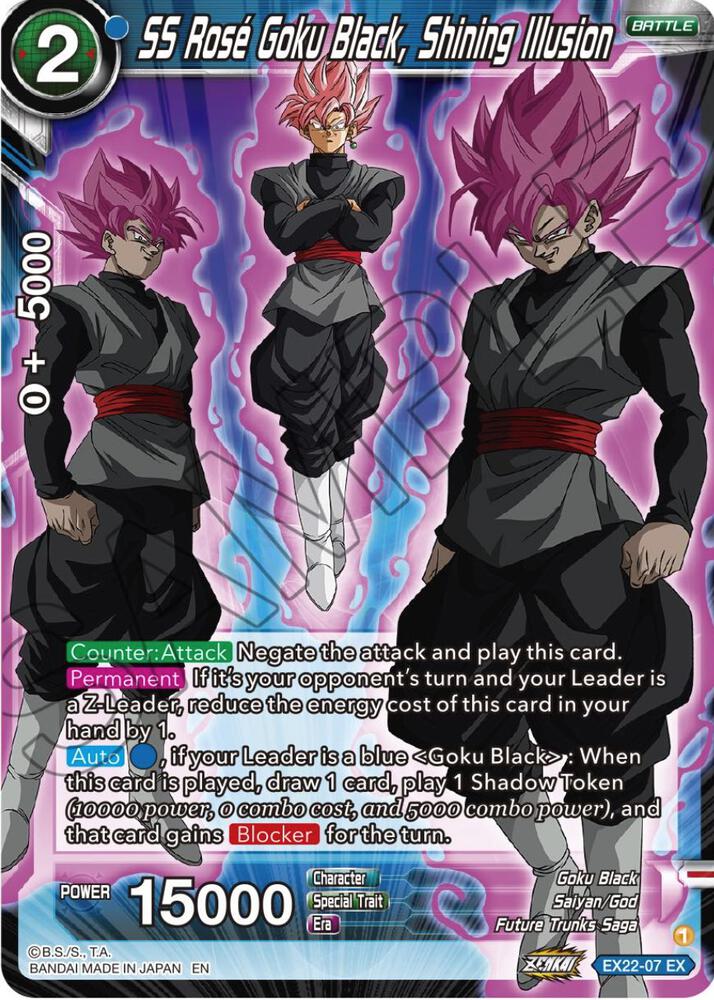 SS Rose Goku Black, Shining Illusion EX22-07 card from Expansion Deck Box Set 22: Ultimate Deck 2023
