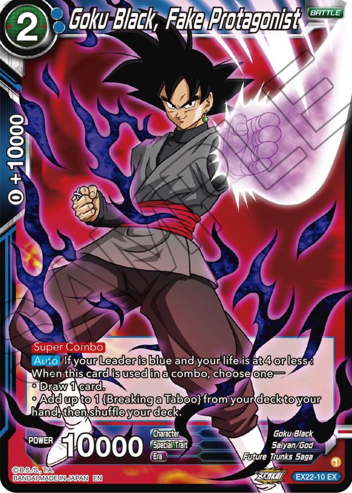 Goku Black, Fake Protagonist EX22-10 card from Expansion Deck Box Set 22: Ultimate Deck 2023