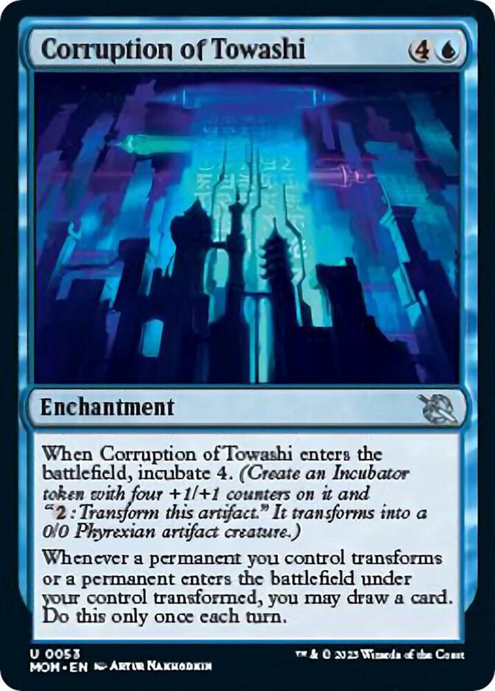 Corruption of Towashi 53 card from March of the Machine