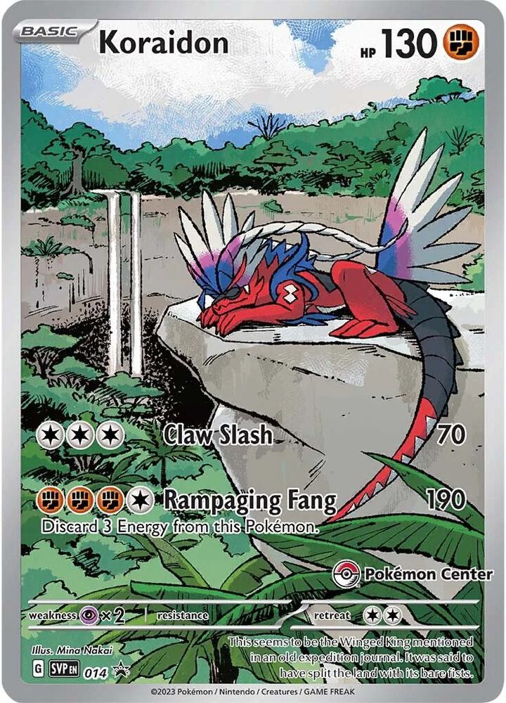 Koraidon (Pokemon Center Exclusive) 014 card from SV: Scarlet & Violet Promo Cards