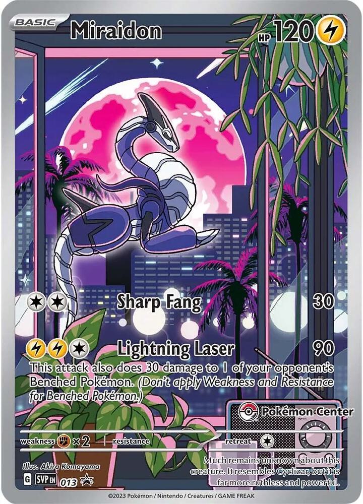 Miraidon (Pokemon Center Exclusive) 013 card from SV: Scarlet & Violet Promo Cards