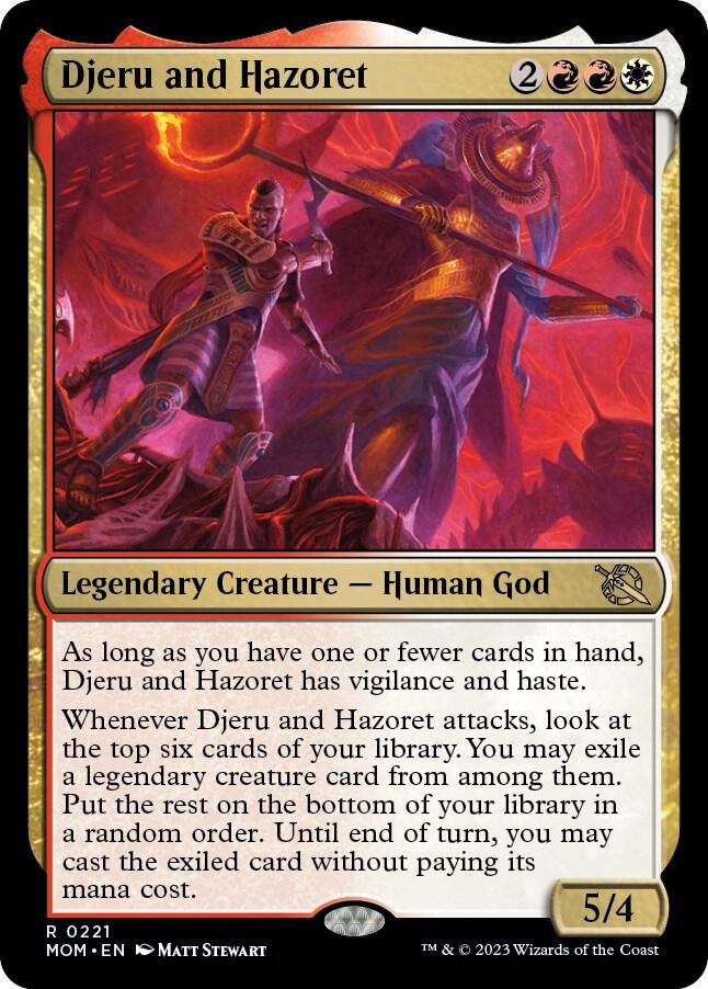 Djeru and Hazoret 221 card from March of the Machine