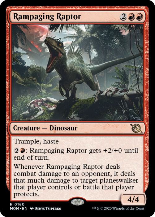Rampaging Raptor 160 card from March of the Machine