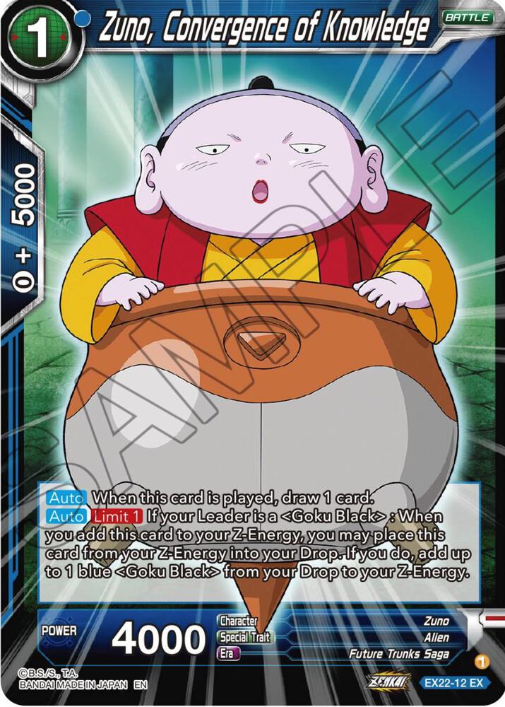 Zuno, Convergence of Knowledge EX22-12 card from Expansion Deck Box Set 22: Ultimate Deck 2023
