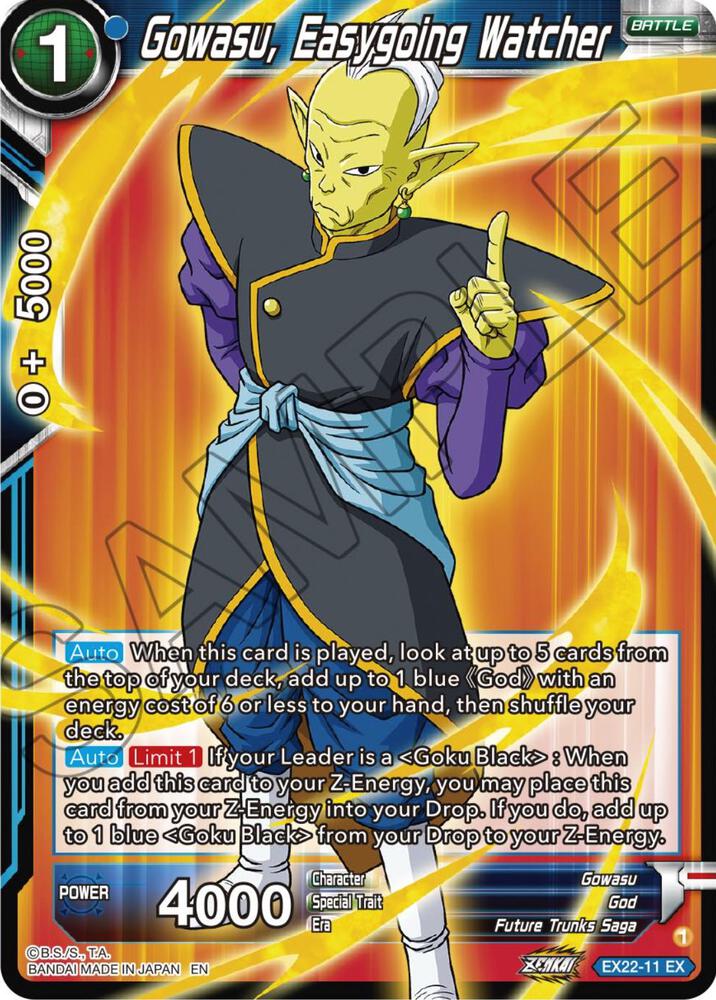 Gowasu, Easygoing Watcher EX22-11 card from Expansion Deck Box Set 22: Ultimate Deck 2023